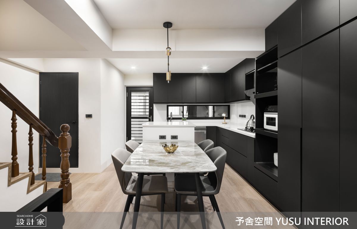 87坪老屋(31~40年)＿現代風餐廳廚房樓梯中島案例圖片＿予舍空間室內裝修有限公司＿予舍_01 明湖韋宅之10