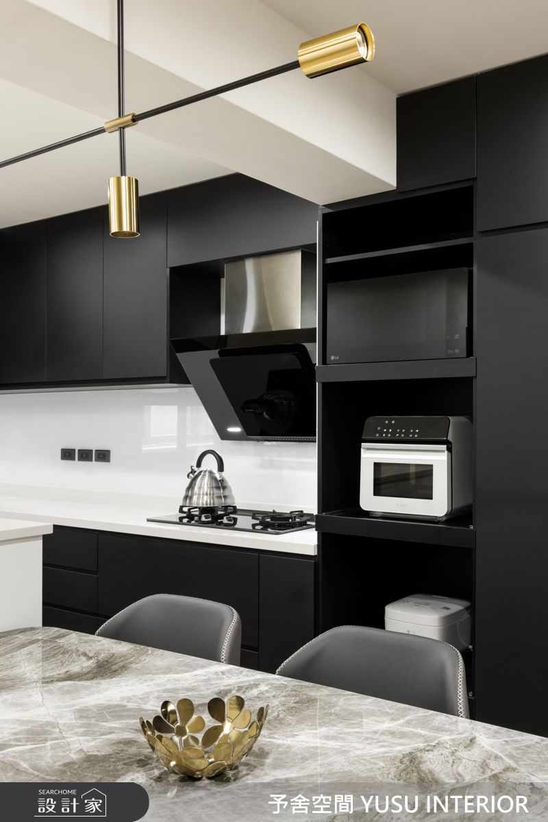 87坪老屋(31~40年)＿現代風餐廳廚房中島案例圖片＿予舍空間室內裝修有限公司＿予舍_01 明湖韋宅之11