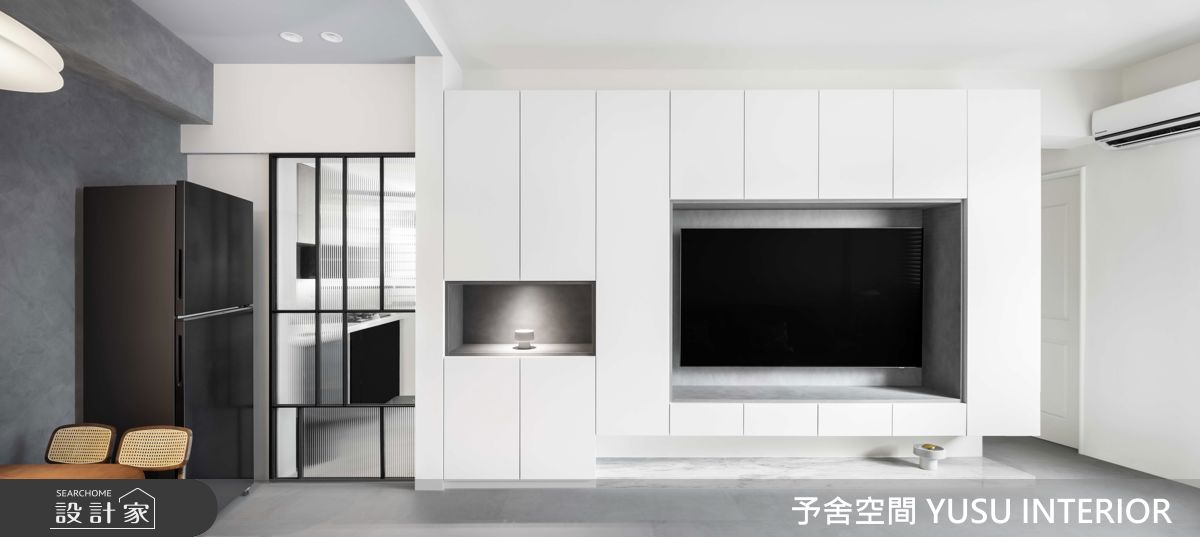 25坪老屋(31~40年)＿現代風客廳餐廳廚房案例圖片＿予舍空間室內裝修有限公司＿予舍_溫潤靜謐的都市寓所之2
