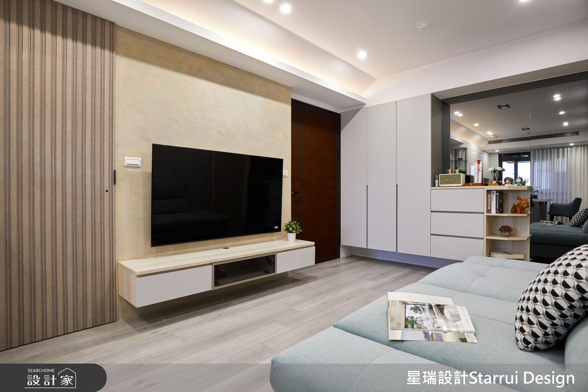 19坪新成屋(5年以下)＿現代奶油風玄關客廳案例圖片＿星瑞室內設計＿星瑞_05之3