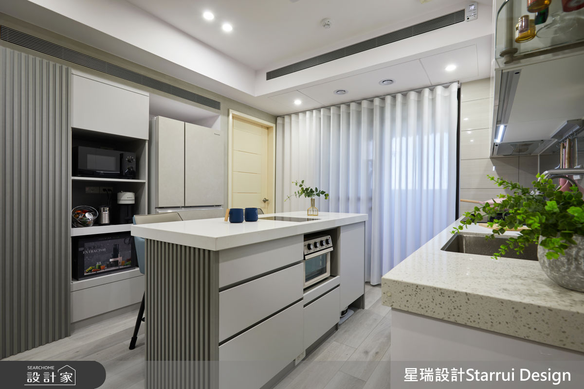 19坪新成屋(5年以下)＿現代奶油風廚房吧檯案例圖片＿星瑞室內設計＿星瑞_05之8