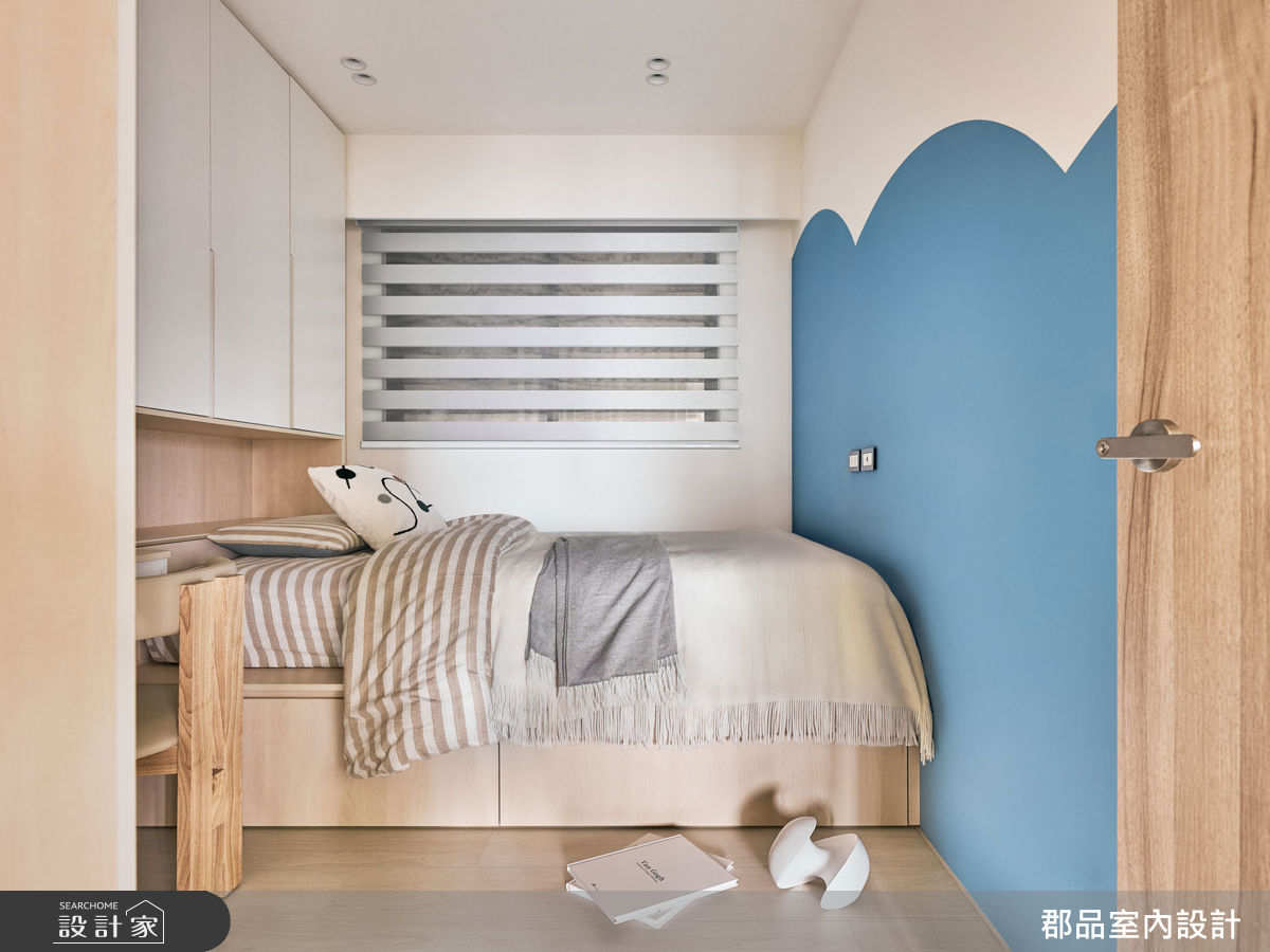 32坪新成屋(5年以下)＿現代風客房案例圖片＿郡品室內設計＿郡品_新北新莊｜今天的空氣瀰漫青蘋果味 32坪綠綠特色宅之19