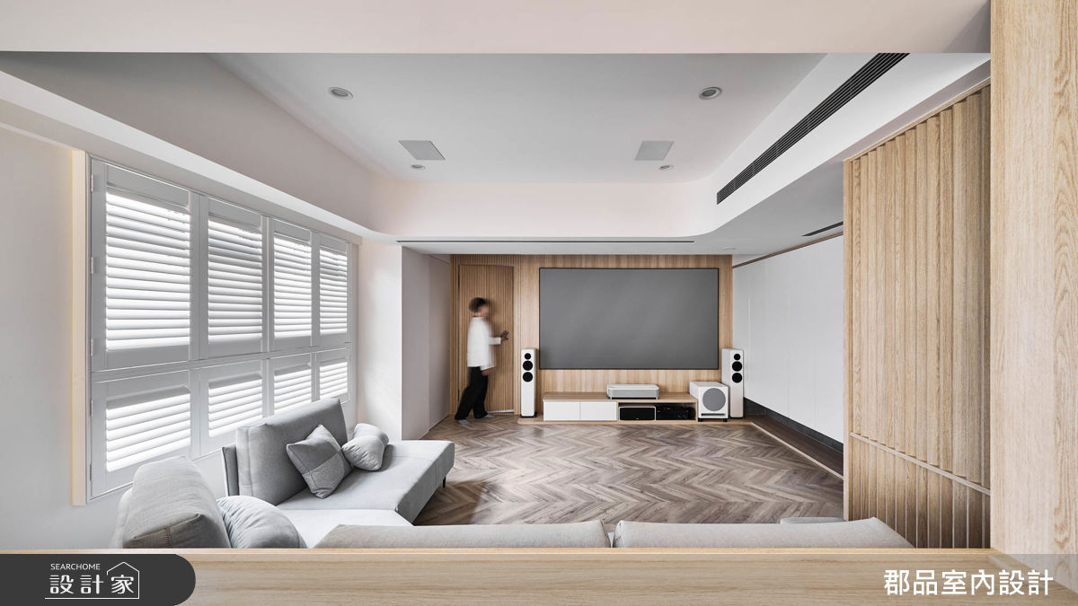 42坪新古屋(10年以下)＿日式混搭風客廳案例圖片＿郡品室內設計＿郡品_桃園｜跳一支名為風和日麗之舞 42坪日式混搭宅之8