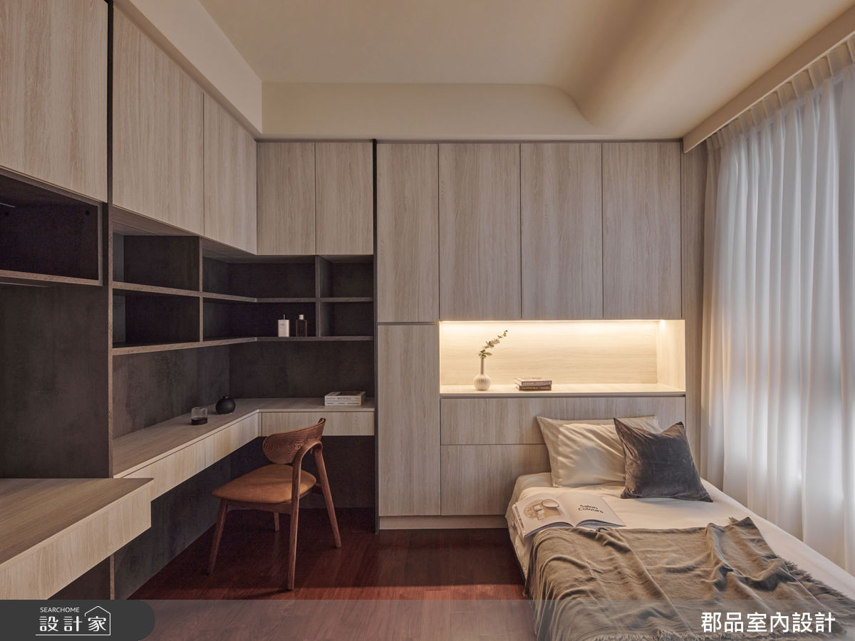 新成屋(5年以下)＿奢華風臥室案例圖片＿郡品室內設計＿郡品_新北新莊｜沉浸27.5坪奢華金飯店感輕豪宅之21
