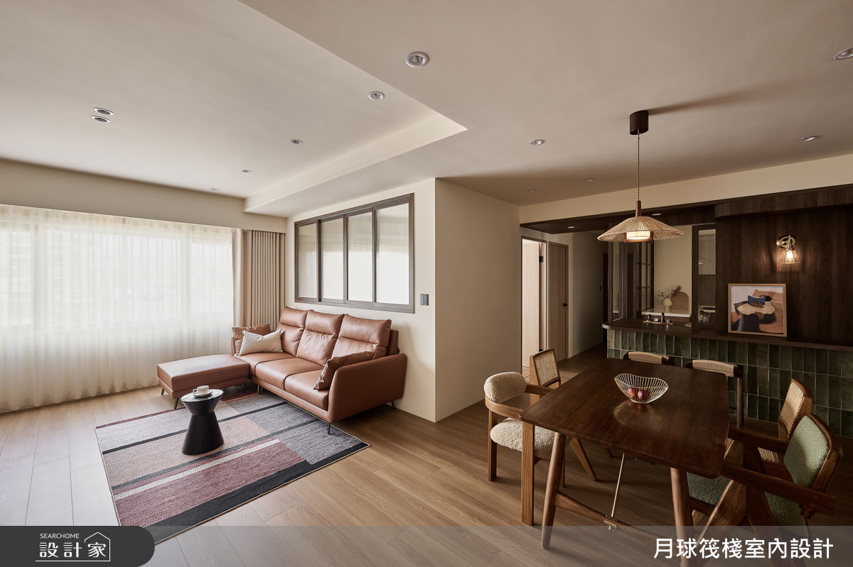 34坪老屋(16~30年)＿日式復古風客廳餐廳案例圖片＿月球筏棧室內設計＿月球筏棧_07之13