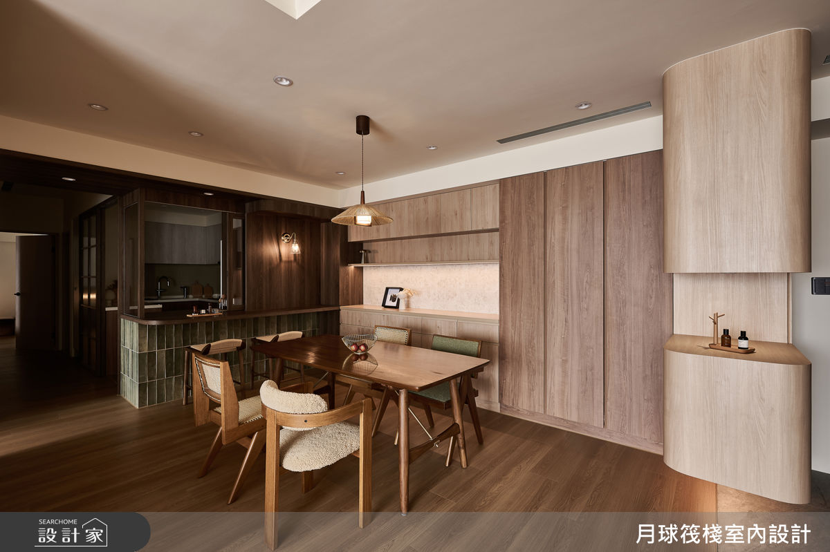 34坪老屋(16~30年)＿日式復古風餐廳吧檯中島案例圖片＿月球筏棧室內設計＿月球筏棧_07之22
