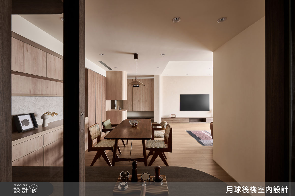34坪老屋(16~30年)＿日式復古風餐廳吧檯中島案例圖片＿月球筏棧室內設計＿月球筏棧_07.夜幕下的胡桃吧之28