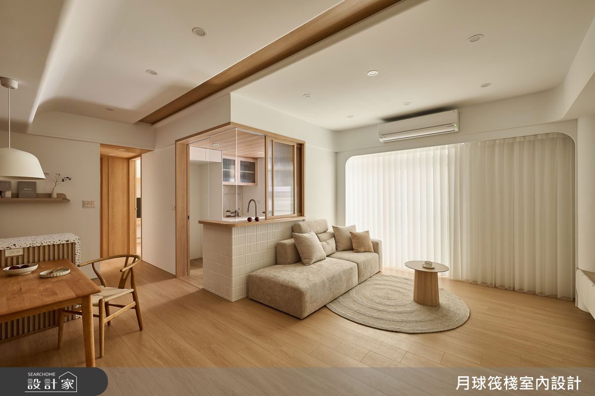 26坪老屋(16~30年)＿日式無印風客廳餐廳廚房中島案例圖片＿月球筏棧室內設計＿月球筏棧_08之5