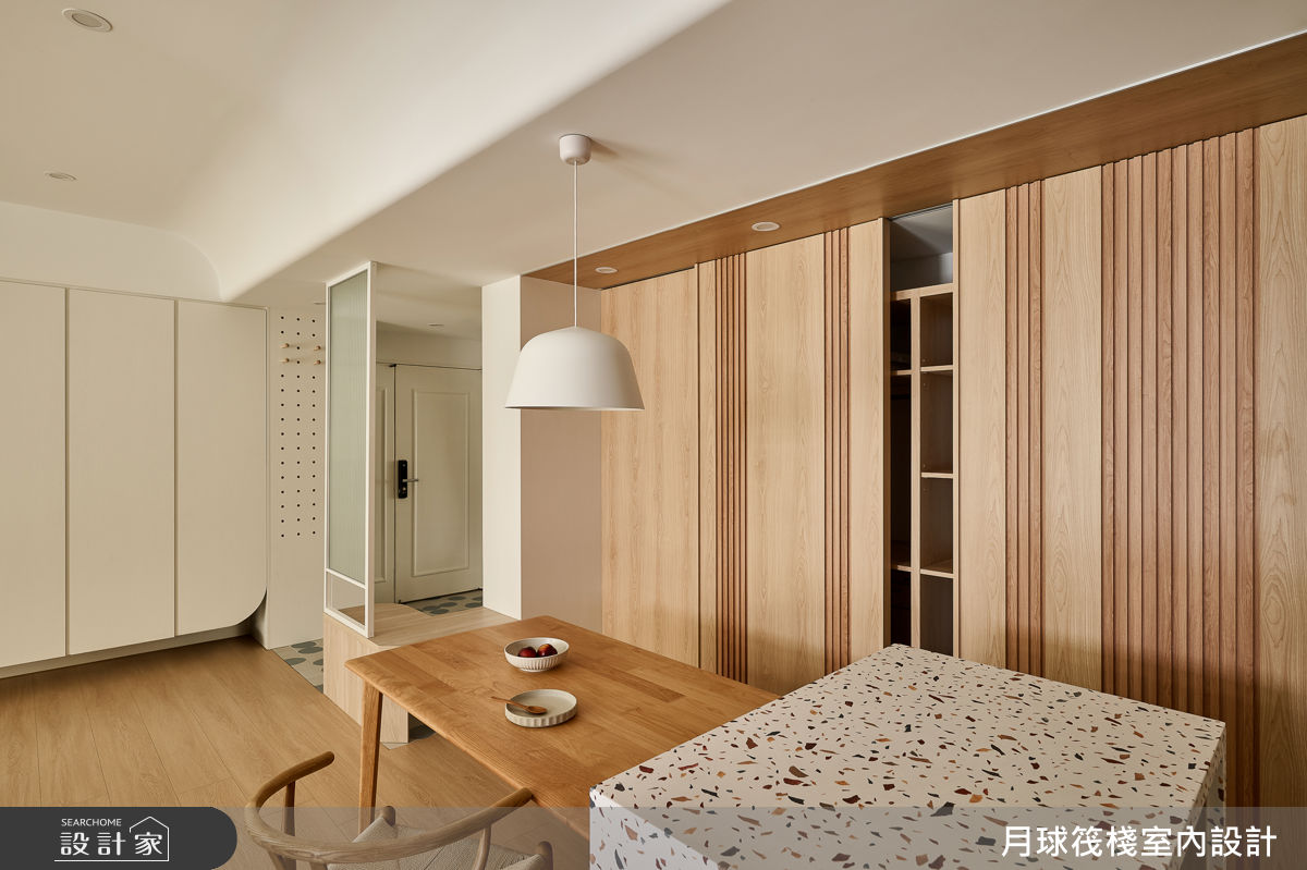 26坪老屋(16~30年)＿日式無印風餐廳中島案例圖片＿月球筏棧室內設計＿月球筏棧_08之14