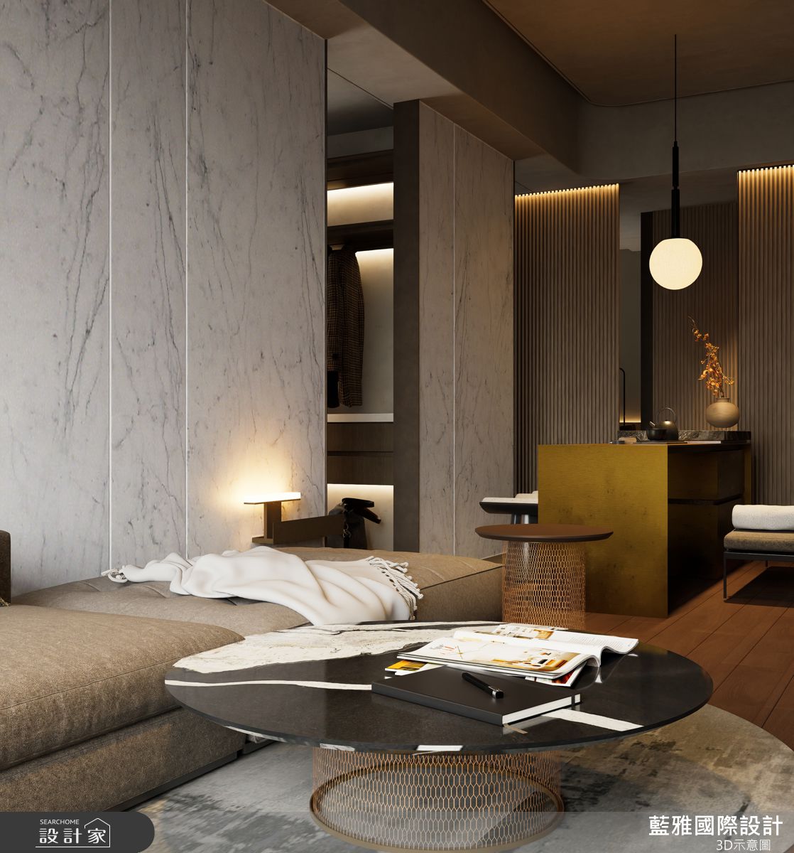 預售屋＿現代風客廳餐廳案例圖片＿藍雅國際設計＿藍雅_大華開朗A6之27