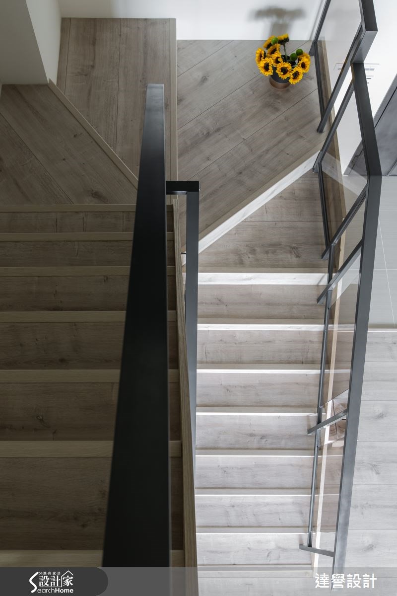 80坪新成屋(5年以下)＿現代風樓梯案例圖片＿達譽設計＿達譽_19之24