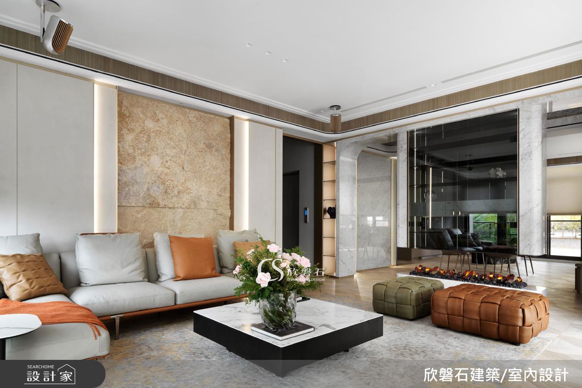 172坪新成屋(5年以下)＿現代風客廳案例圖片＿欣磐石建築.空間規劃事務所＿欣磐石_77逸瓏山之10