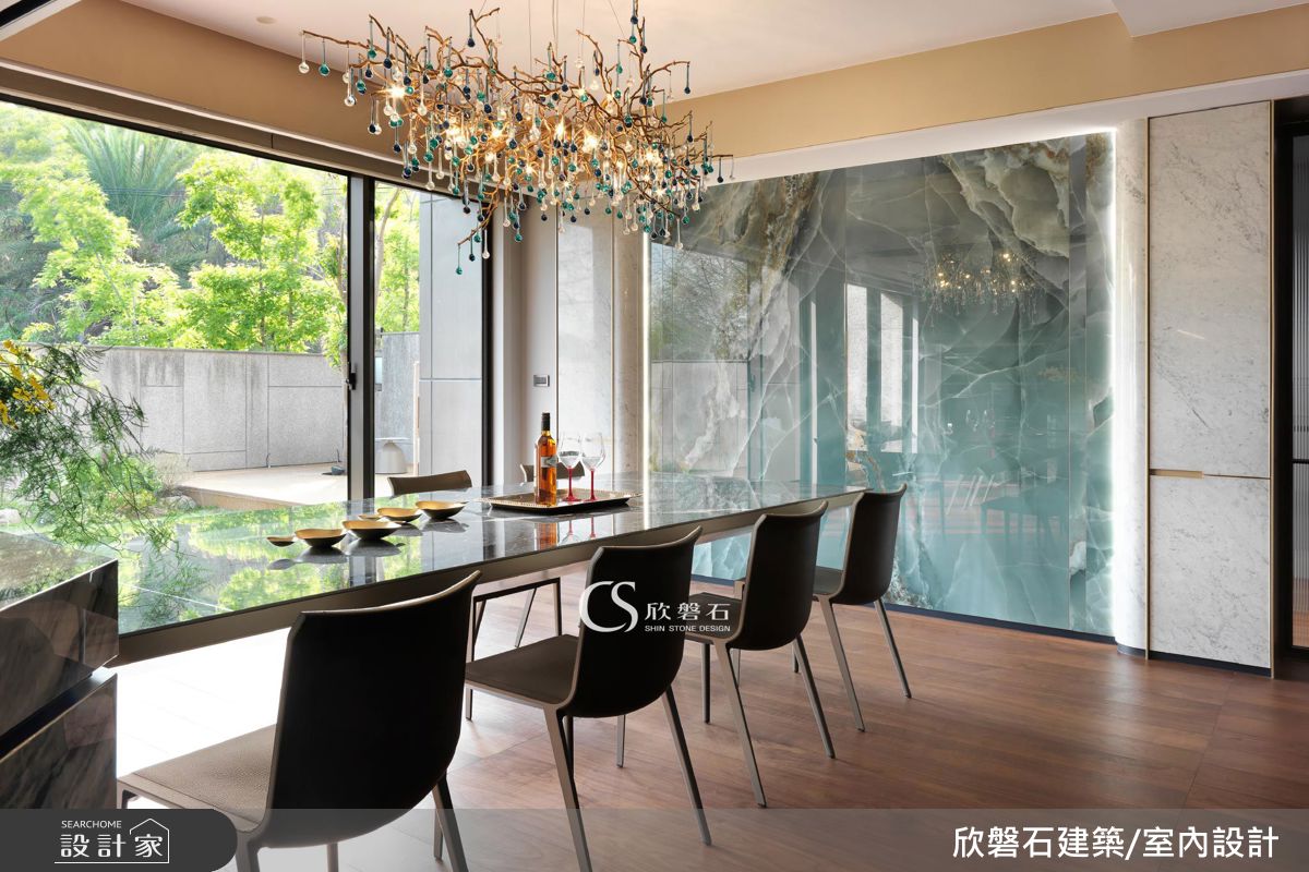172坪新成屋(5年以下)＿現代風餐廳廚房中島案例圖片＿欣磐石建築.空間規劃事務所＿欣磐石_77逸瓏山之41