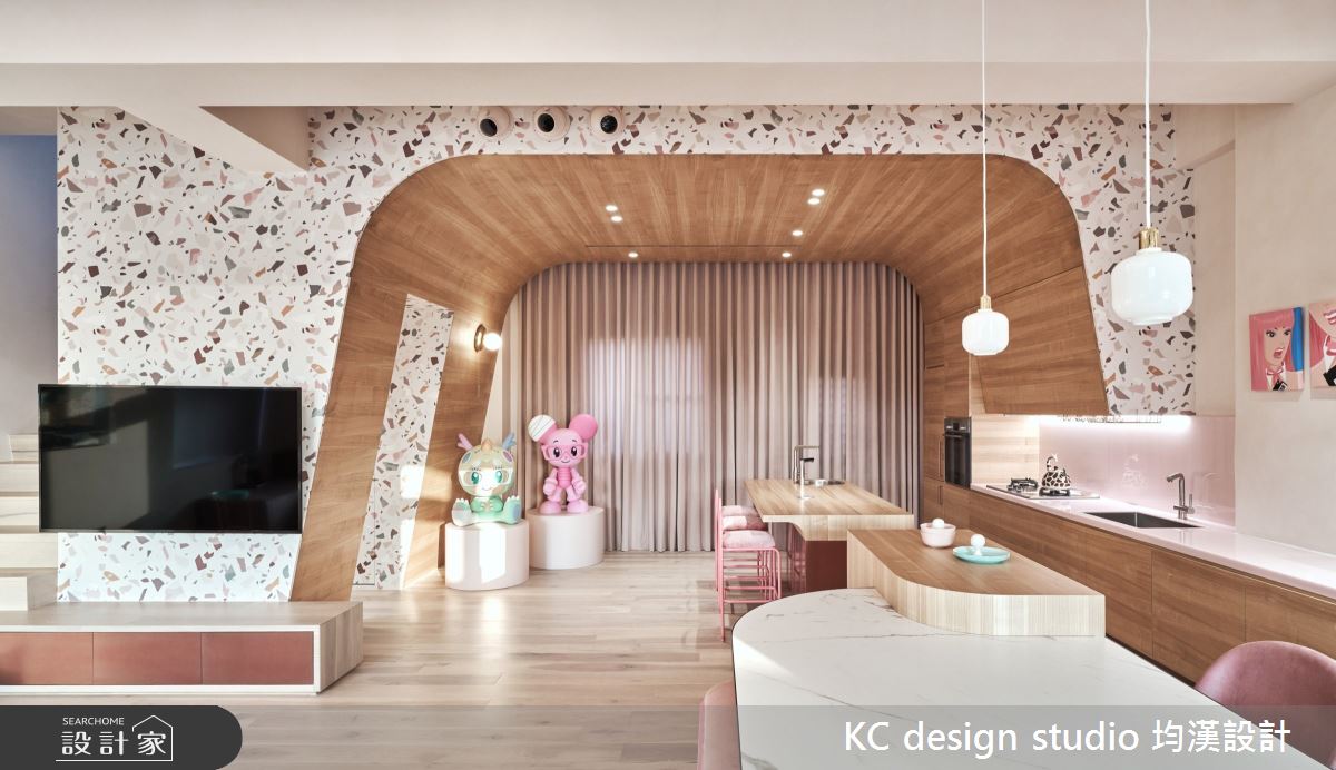 新成屋(5年以下)＿奢華風客廳餐廳案例圖片＿KC design studio 均漢設計＿KC_32粉紅貓屋之3