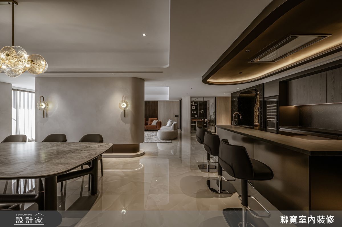104坪毛胚屋＿現代風餐廳吧檯中島案例圖片＿聯寬室內裝修有限公司＿聯寬_31之19