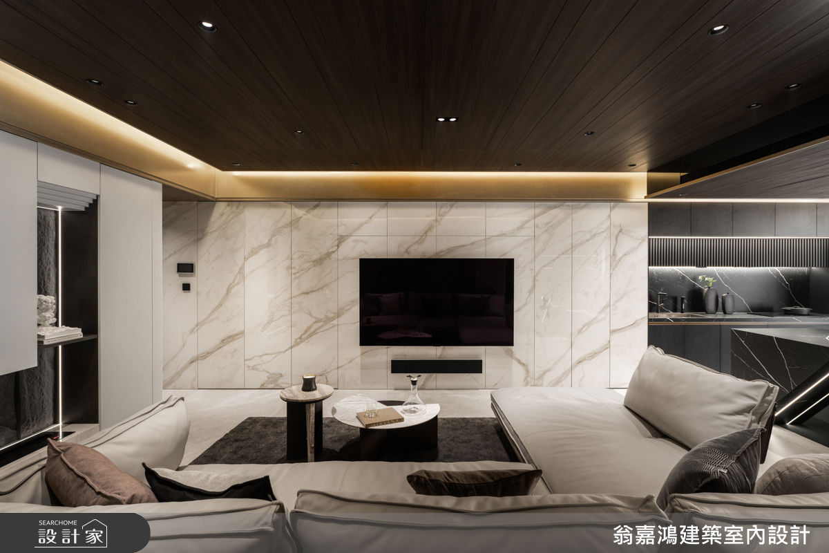 28坪毛胚屋＿現代風客廳案例圖片＿翁嘉鴻建築室內設計｜懷生設計＿懷生_78.台中-S House之33