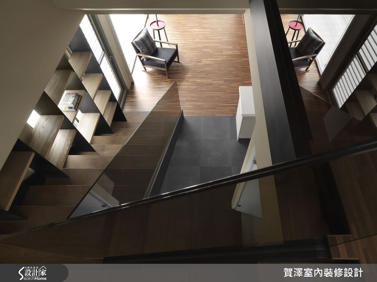 60坪預售屋＿現代風樓梯案例圖片＿賀澤室內設計＿賀澤_14之25