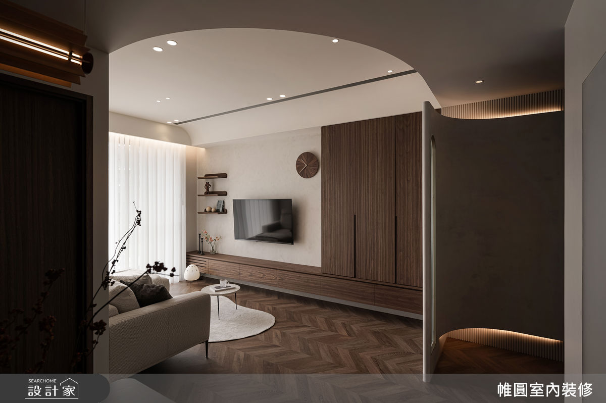 20坪新成屋(5年以下)＿人文禪風案例圖片＿帷圓‧定制 circle＿帷圓_木紋 • 生活之1