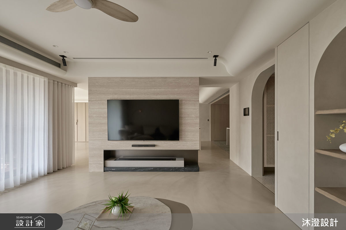 80坪新成屋(5年以下)＿侘寂風客廳案例圖片＿沐澄設計有限公司＿沐澄_80之3
