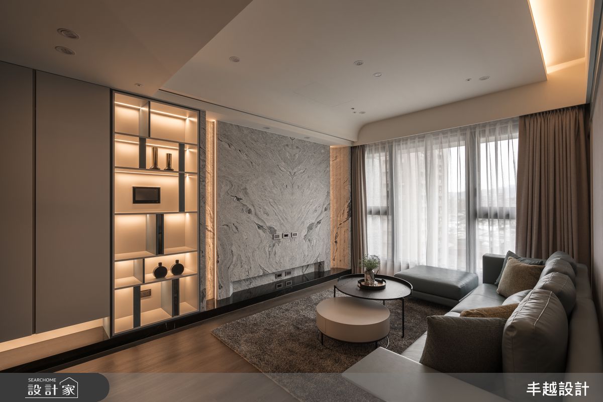 18坪新成屋(5年以下)＿現代輕奢風客廳案例圖片＿丰越設計＿丰越_100之1