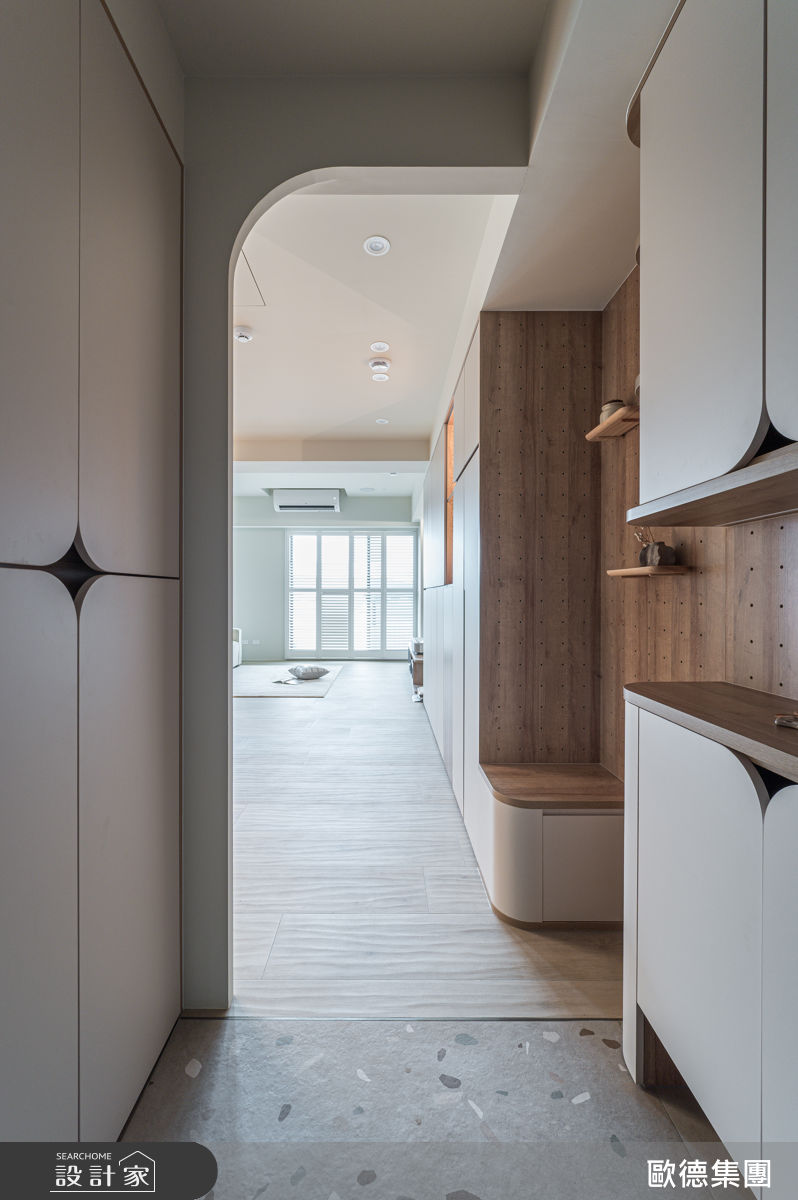 25坪新成屋(5年以下)＿奶油風玄關案例圖片＿台灣歐德傢俱股份有限公司＿歐德_213之2