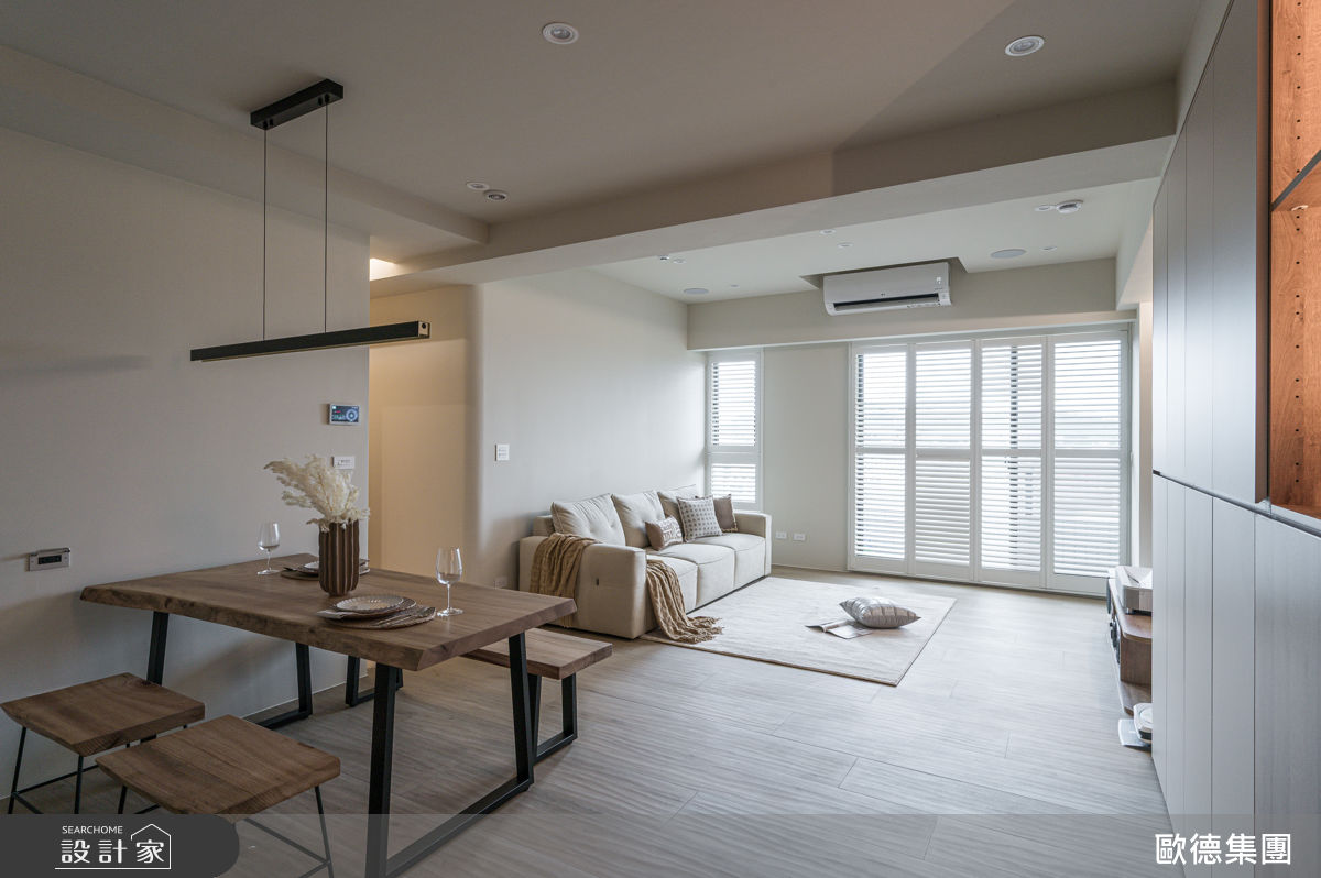 25坪新成屋(5年以下)＿奶油風客廳餐廳案例圖片＿台灣歐德傢俱股份有限公司＿歐德_213之6