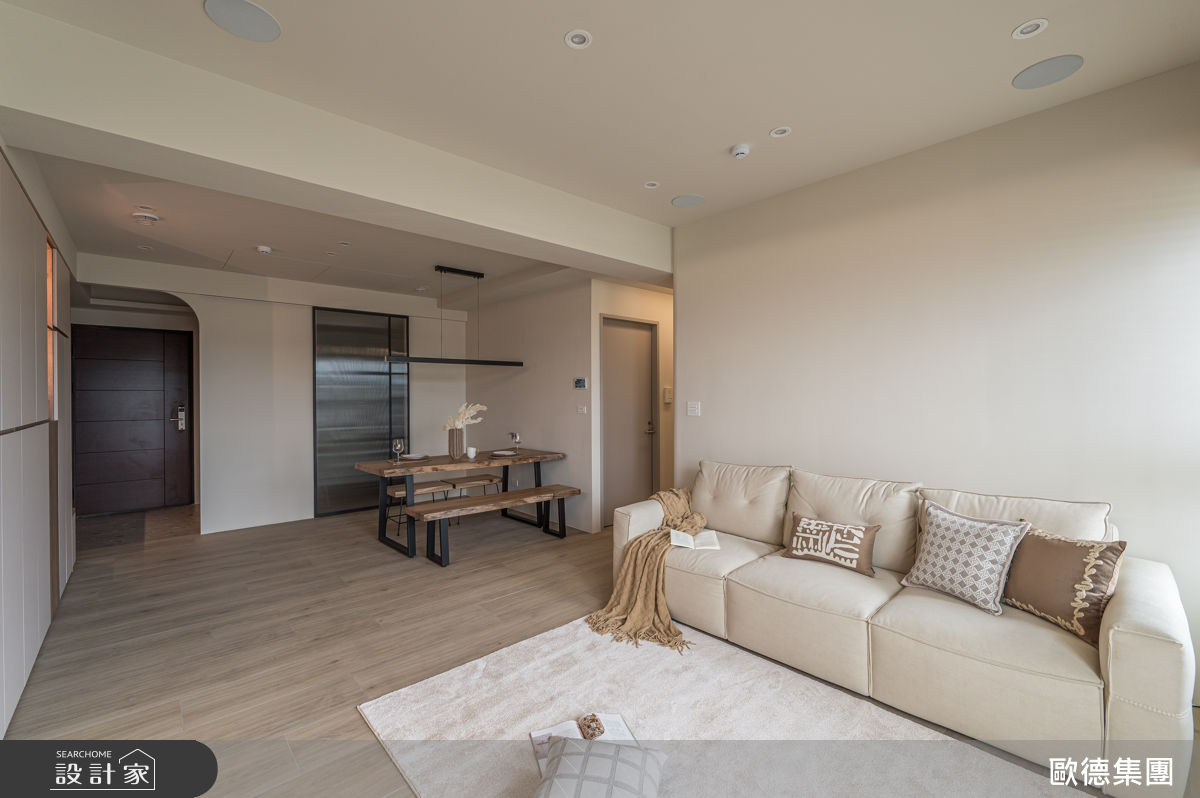 25坪新成屋(5年以下)＿奶油風玄關客廳餐廳案例圖片＿台灣歐德傢俱股份有限公司＿歐德_213之14