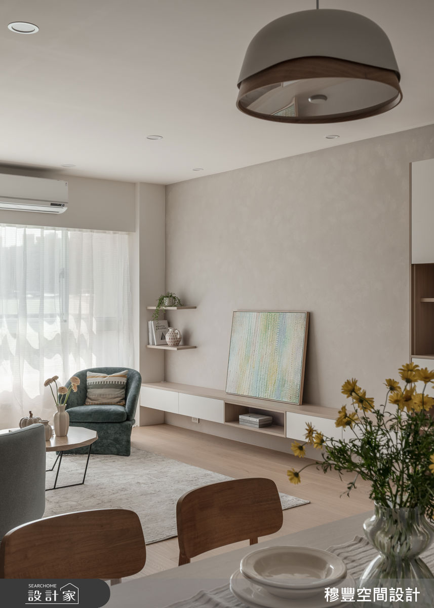 28坪中古屋(5~15年)＿日式無印風客廳餐廳案例圖片＿穆豐空間設計有限公司＿穆豐_霽青沐日之15