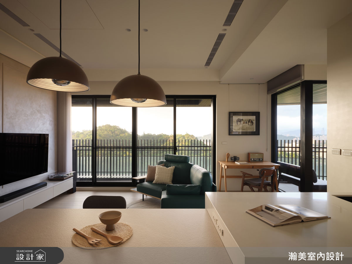 35坪新成屋(5年以下)＿混搭風客廳餐廳書房中島案例圖片＿瀚美室內設計＿瀚美_住進風景裡之8