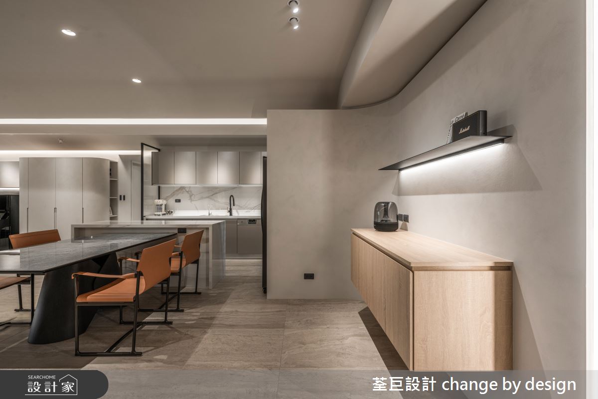 30坪新成屋(5年以下)＿現代風餐廳廚房中島案例圖片＿荃巨設計 change by design＿荃巨_38之6