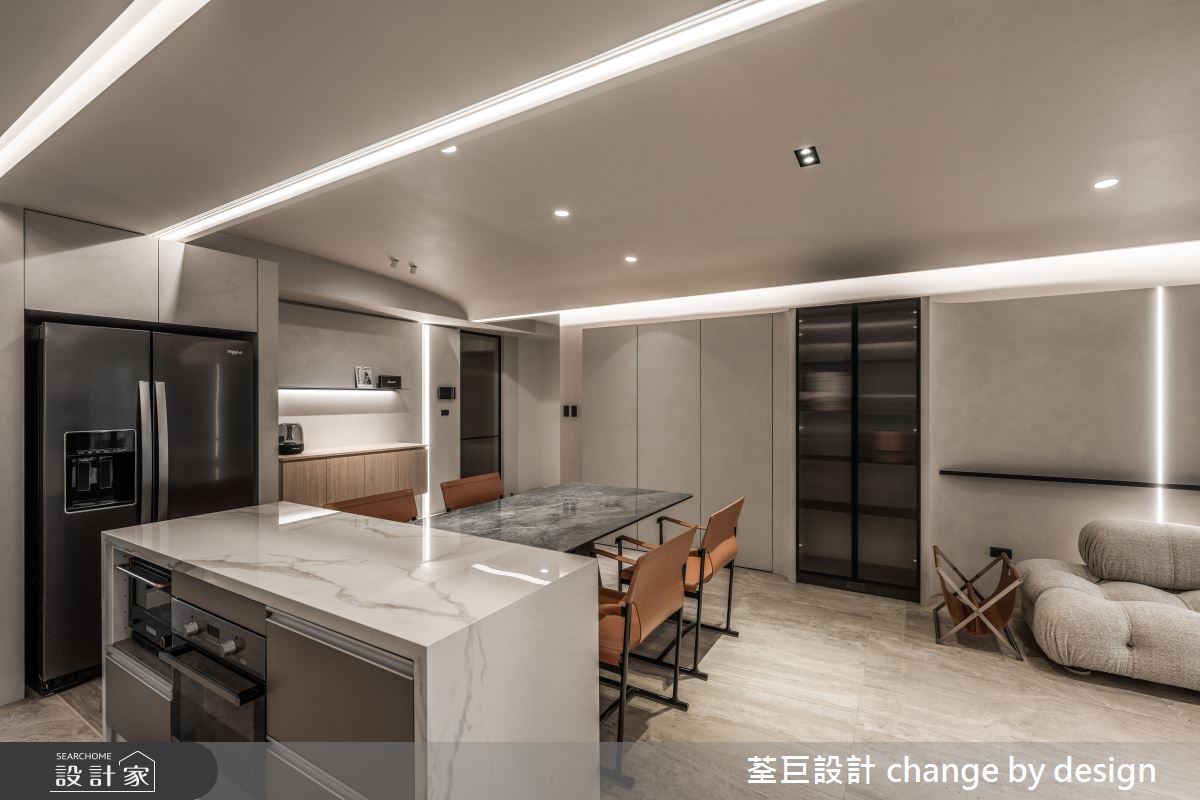 30坪新成屋(5年以下)＿現代風客廳餐廳中島案例圖片＿荃巨設計 change by design＿荃巨_38之5