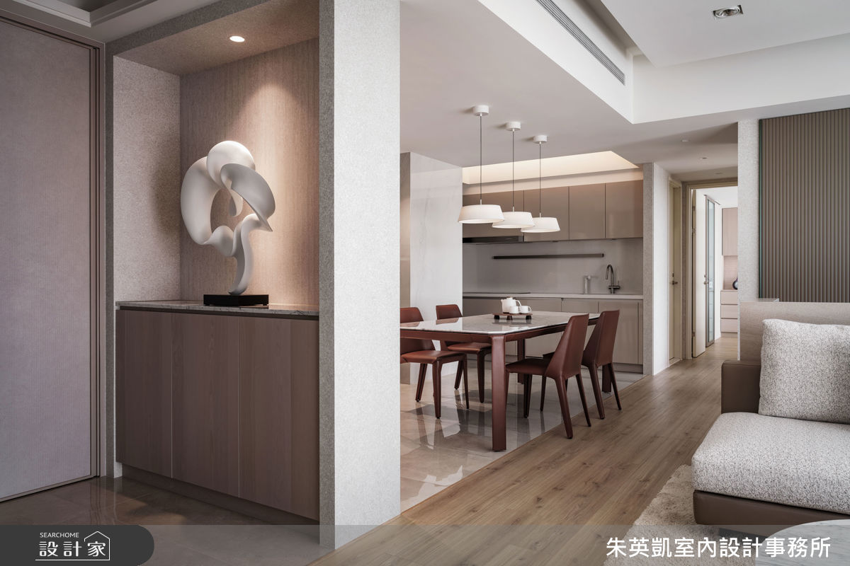 27坪新成屋(5年以下)＿現代風玄關客廳餐廳廚房案例圖片＿朱英凱室內設計事務所＿朱英凱_51之5