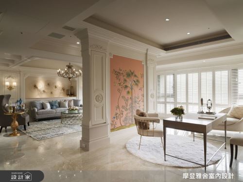 摩登雅舍_78 鐵粉姊妹愛的禮物 百坪中古屋翻新奶油白新古典飯店宅_新古典