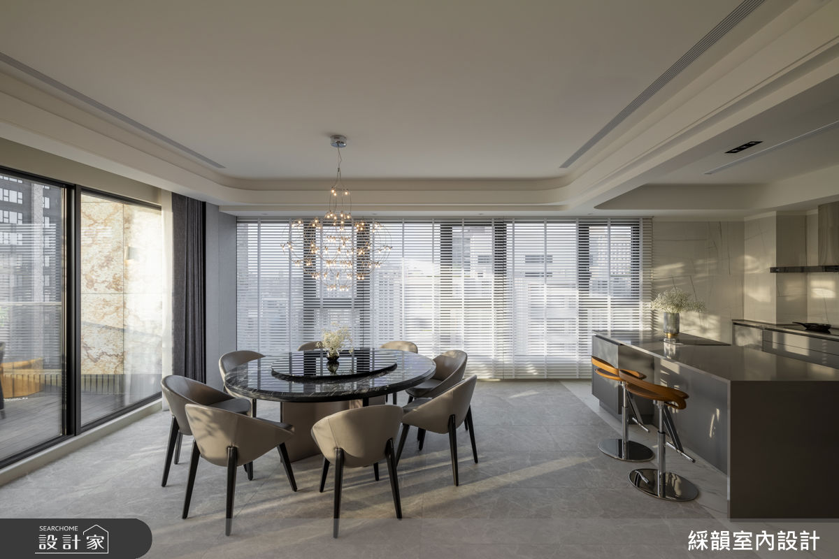 130坪毛胚屋＿現代奢華風餐廳廚房吧檯中島案例圖片＿綵韻室內設計有限公司＿綵韻_78之14