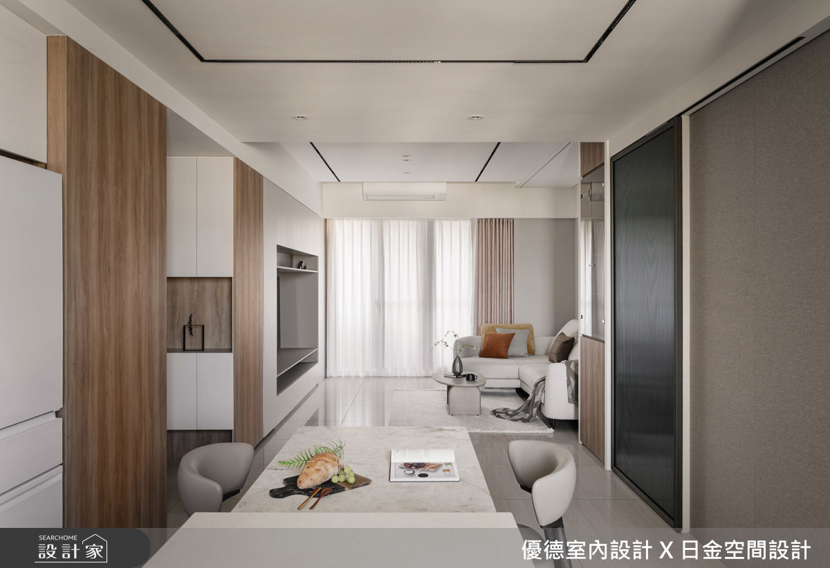 中古屋(5~15年)＿現代北歐風客廳餐廳中島案例圖片＿優德室內設計 X 日金空間設計＿優德_暖域之1