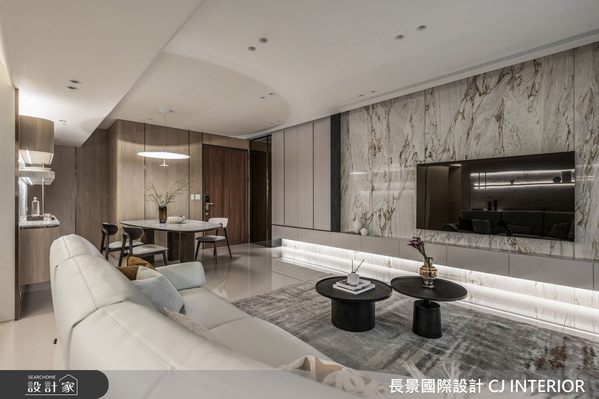 40坪新成屋(5年以下)＿現代輕美式風客廳餐廳案例圖片＿長景設計＿長景_42皇苑御之苑_低調奢華飯店宅之21