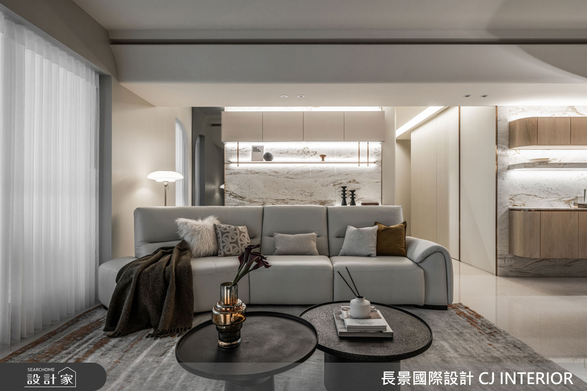 40坪新成屋(5年以下)＿現代輕美式風客廳案例圖片＿長景設計＿長景_42皇苑御之苑_低調奢華飯店宅之23