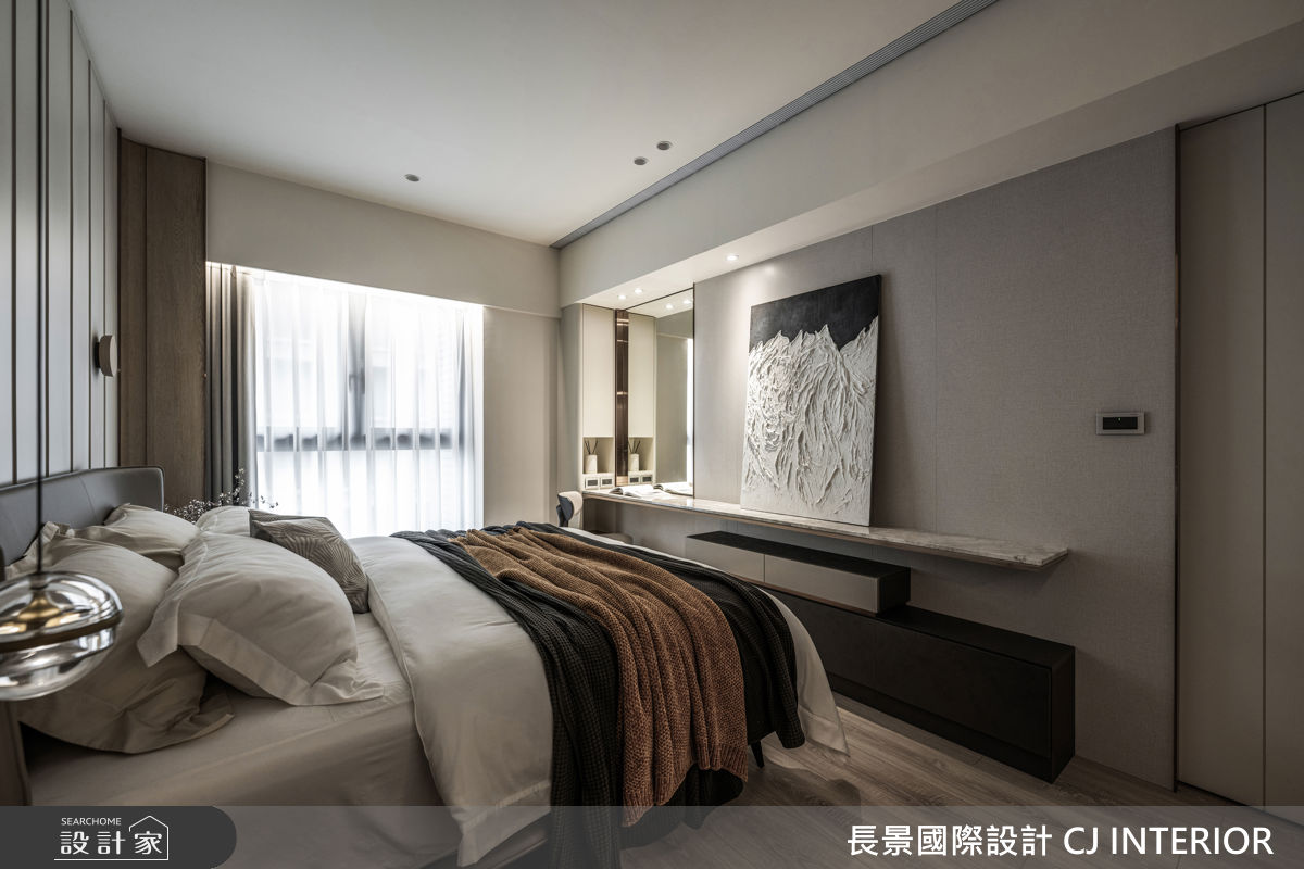 40坪新成屋(5年以下)＿現代輕美式風臥室案例圖片＿長景設計＿長景_42皇苑御之苑_低調奢華飯店宅之35