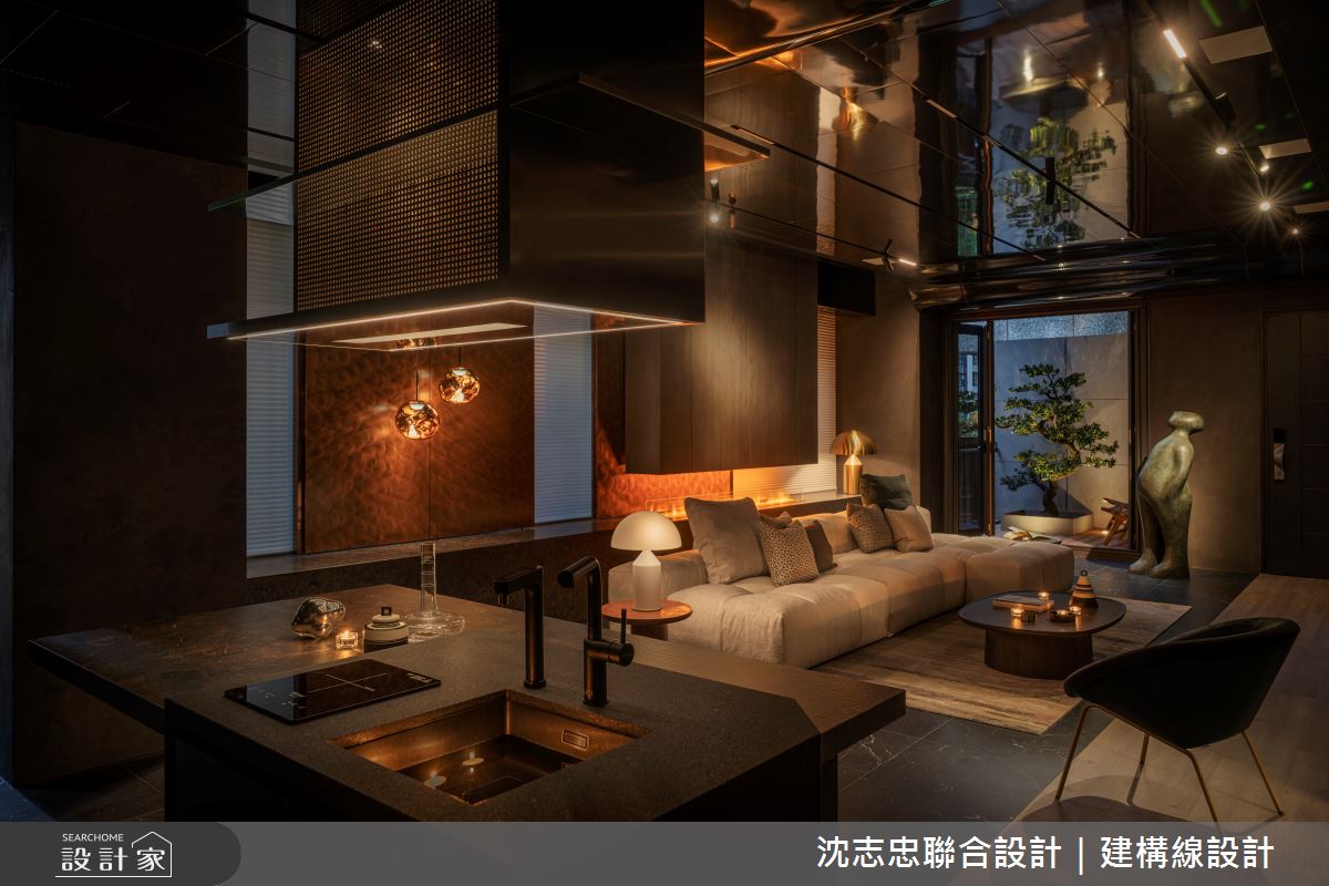 新古屋(10年以下)＿現代風客廳餐廳案例圖片＿沈志忠聯合設計·建構線設計＿沈志忠_42.藝境私邸之21