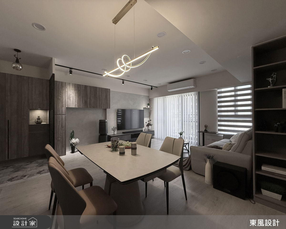 28坪新成屋(5年以下)＿現代風玄關客廳餐廳案例圖片＿東風室內設計＿東風_71_新竹之7