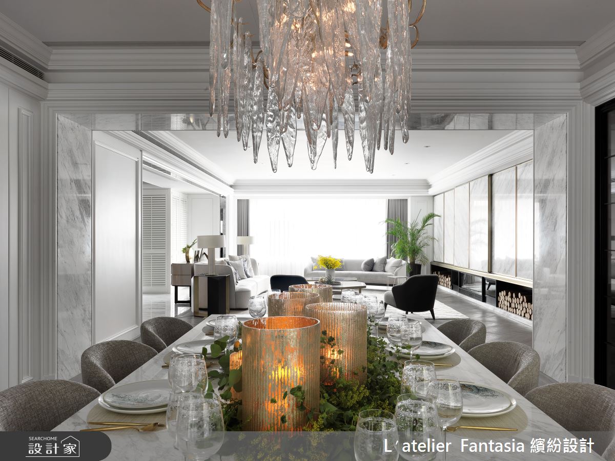 100坪中古屋(5~15年)＿新古典客廳餐廳案例圖片＿L′atelier Fantasia 繽紛設計＿繽紛_33之5