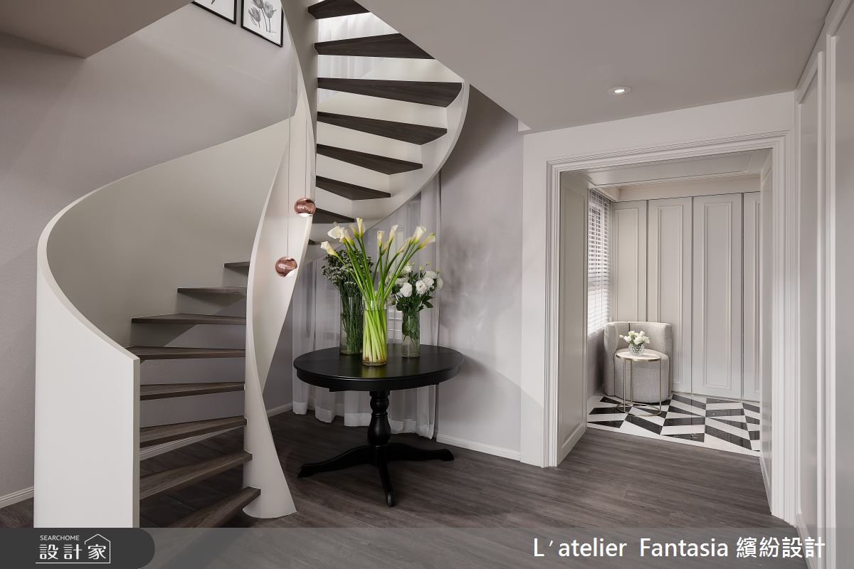 60坪新成屋(5年以下)＿新古典樓梯案例圖片＿L′atelier Fantasia 繽紛設計＿繽紛_03之5