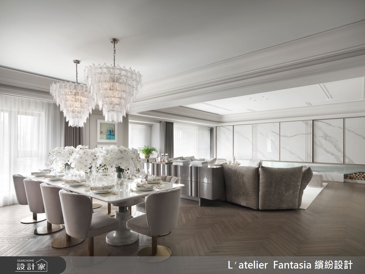 83坪新成屋(5年以下)＿豪宅風客廳餐廳案例圖片＿L′atelier Fantasia 繽紛設計＿繽紛_35之4