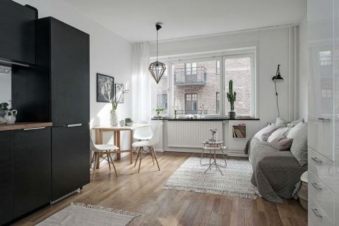 8坪瑞典小公寓的清新舒適