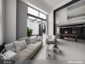 40 坪複層「黑白灰系」簡約質感，用黑鐵、水泥與純白打造個性美宅！_視覺圖