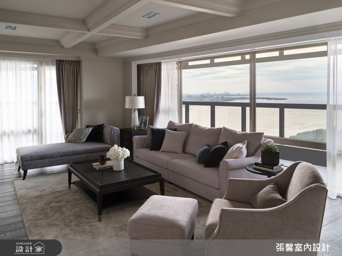 俯瞰窗外海景!46 坪大地色系經典美式宅,感受優雅雍容的生活品味