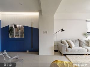 藍白色調X幾何切割展示櫃 打造寬敞明亮現代風私宅_視覺圖