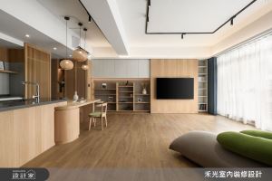 日式療癒系居所，在簡約中品味溫柔日常！五米移動電視牆X開闊格局X三分離衛浴，創造多元的生活場景_視覺圖