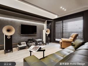 音樂發燒友的專屬私宅劇場！灰綠配色讓55坪現代風私宅雅痞有格調_視覺圖