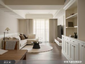 優雅改造46坪美式居家，化解大樑壓迫，中島廚房打造自在開闊宴客生活_視覺圖